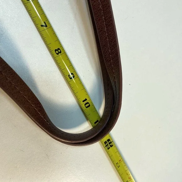 Hobo Red Leather Brown Straps Shoulder Bag Purse Tote Zip Closure - Picture 16 of 16